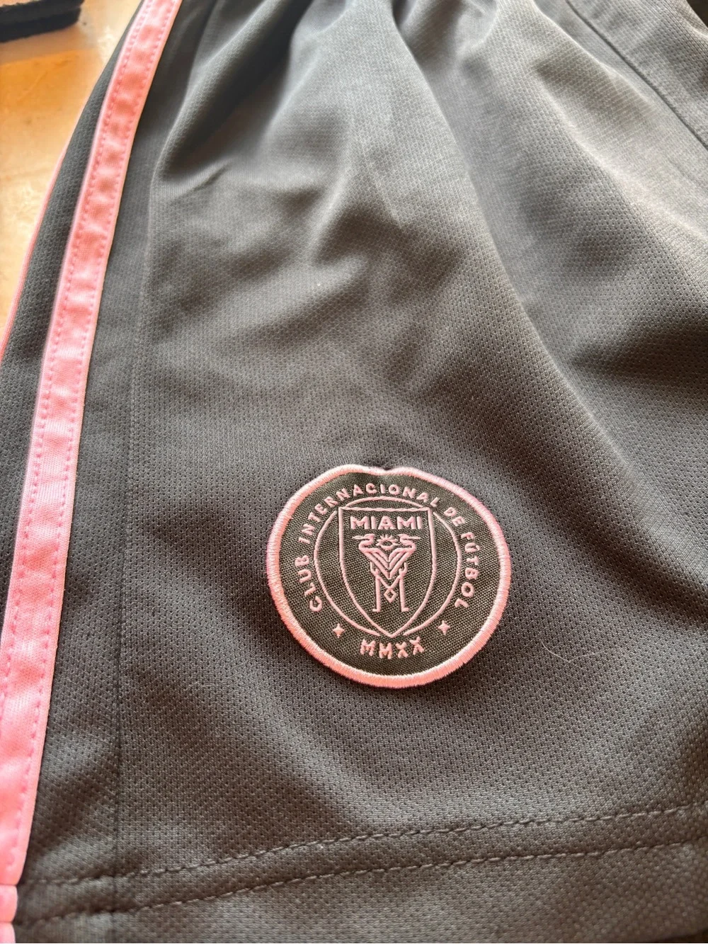 MIAMI Black and Pink Kids Soccer Jersey & Shorts Set
